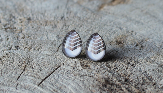 Petites merveilles goutte chevron bois fond blanc (bo-1258-G)