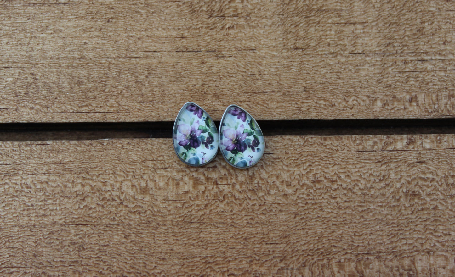 Petites merveilles goutte fleur mauve (bo-1456-G)