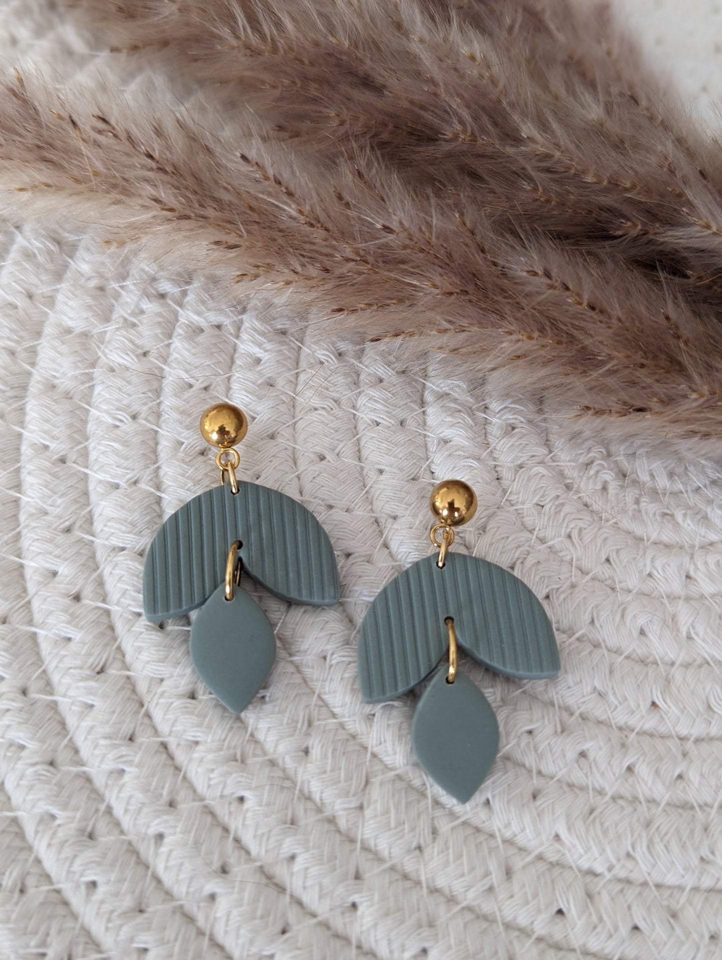 Boucles d'oreilles pendentif en argile polymère (BO-1850)