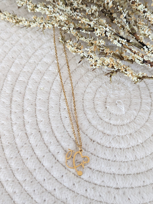Collier acier inoxydable pendentif soin santé / infirmière (CO-211)