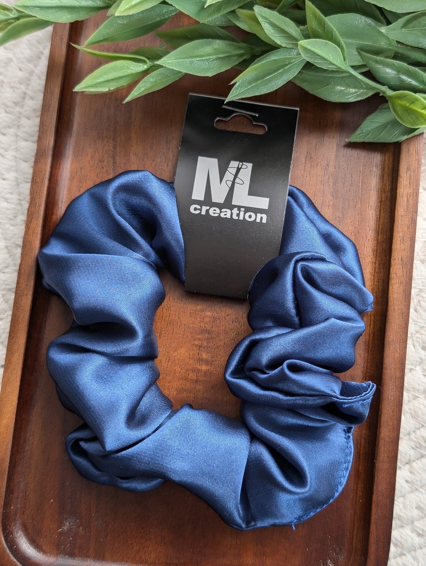 Chouchou satin marine | Mlcréation