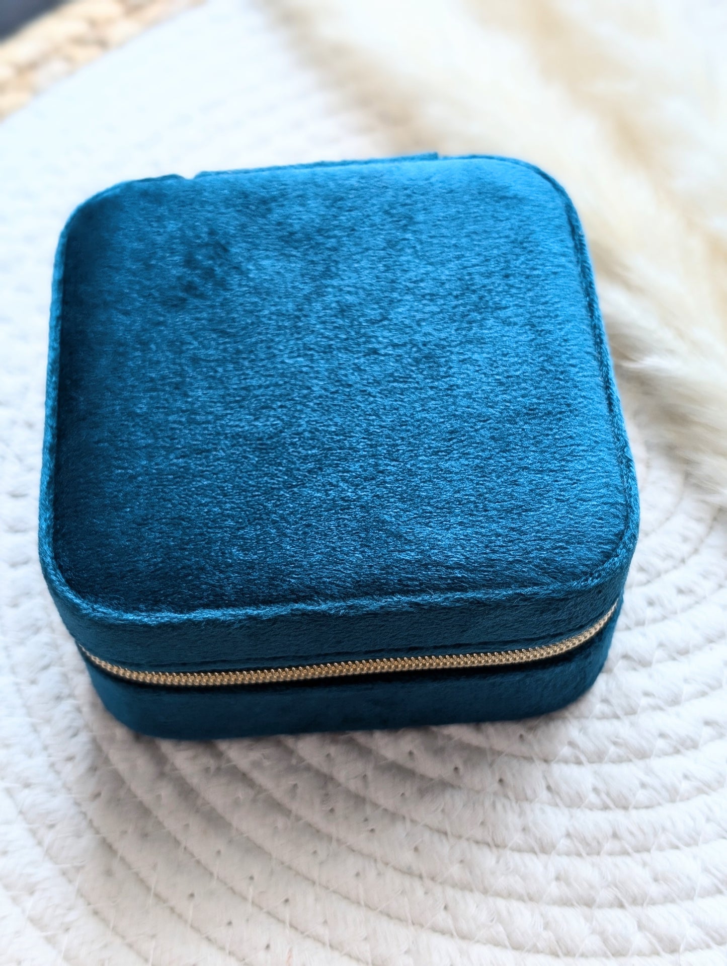 Coffret à bijoux | Boîte à bijoux en velours | couleur SARCELLE