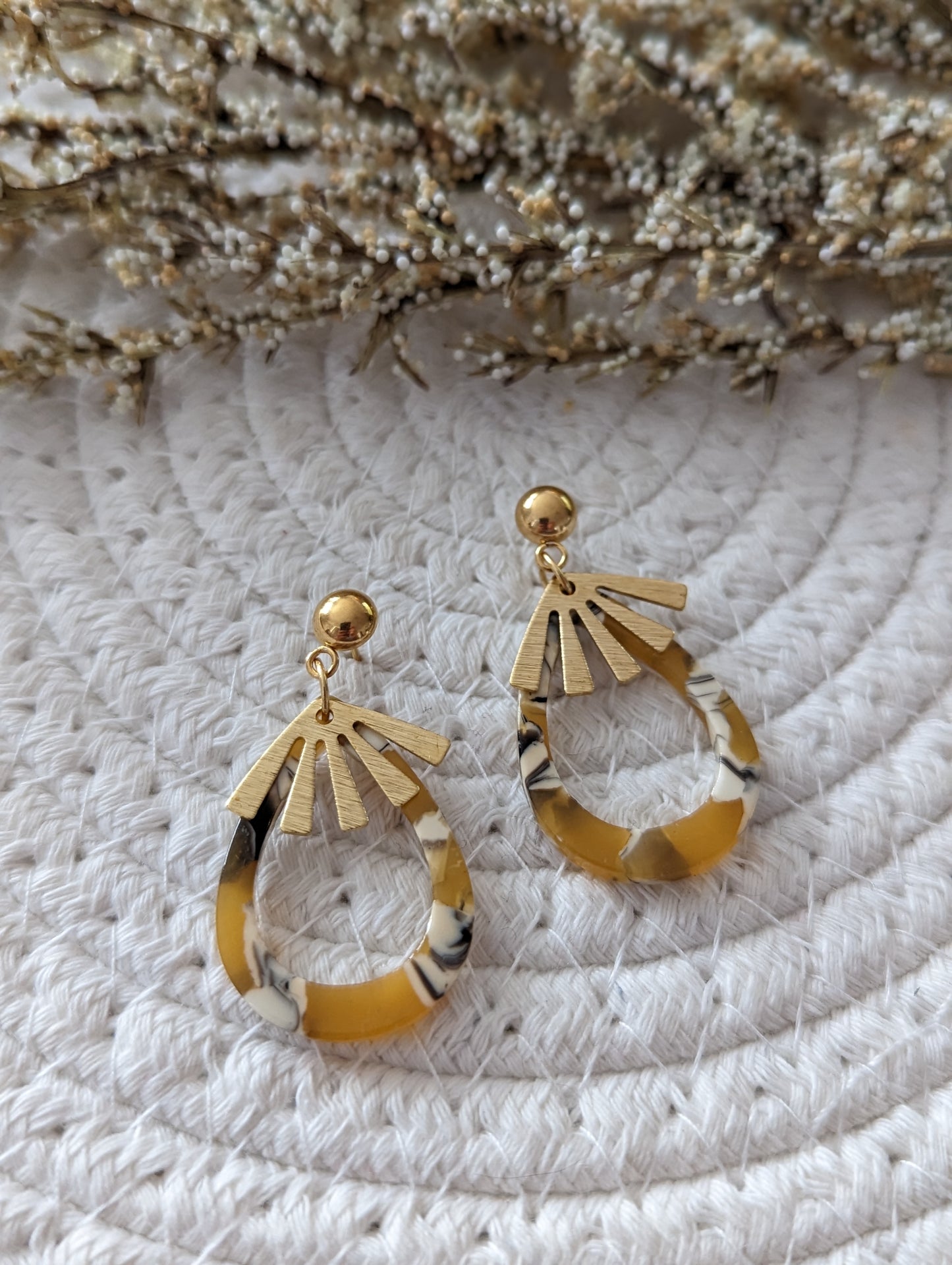 Boucles d'oreilles goutte acetate (BO-1762)