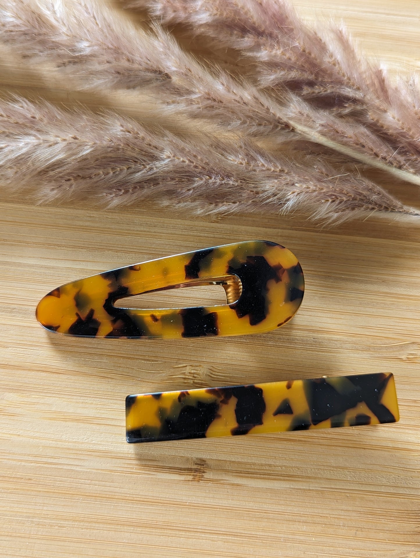 Duo de pinces à cheveux en acetate