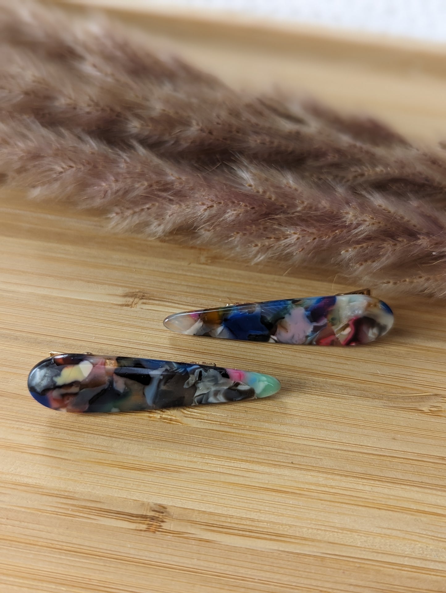 Mini pinces à cheveux en acetate