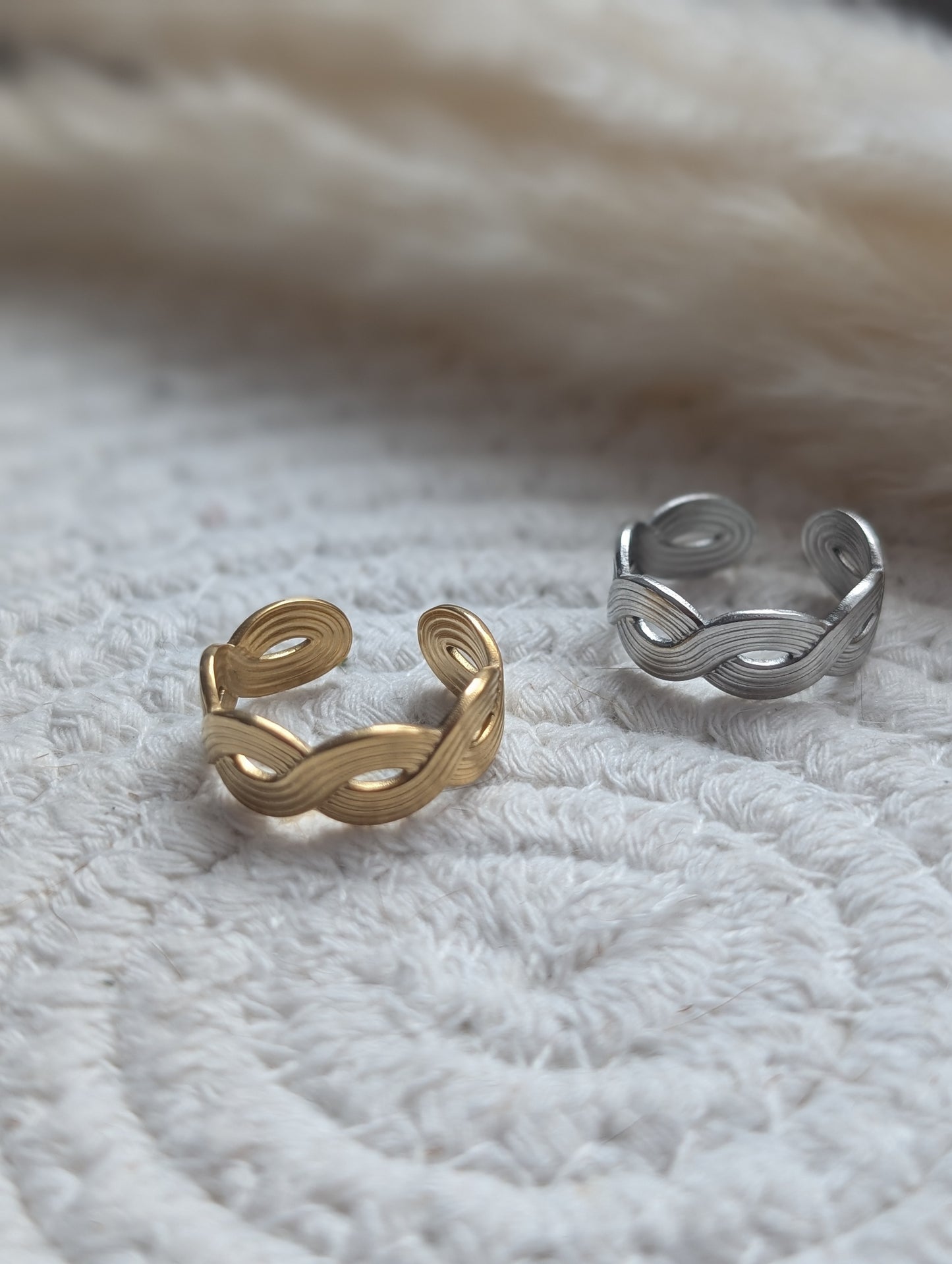 Bague ajustable signe infini