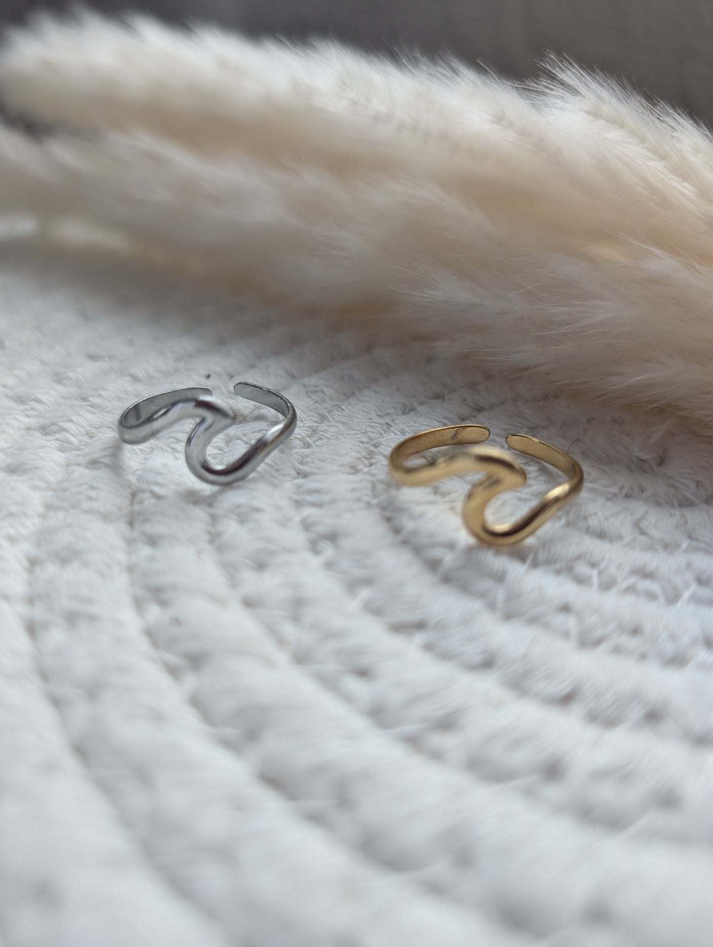 Bague ajustable vague