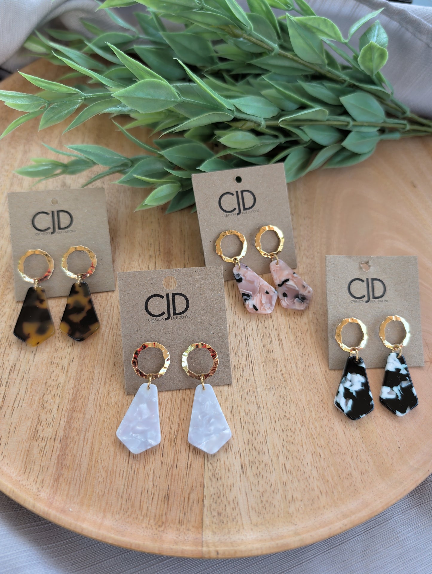 Boucles d'oreilles en acetate (bo-1566)
