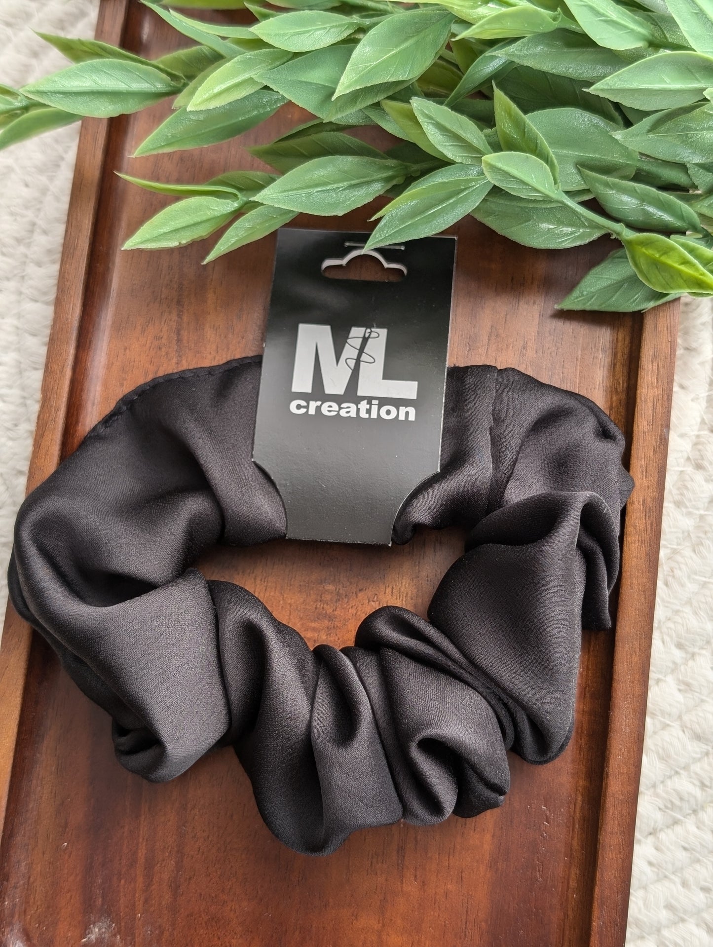 Chouchou satin noir | Mlcréation