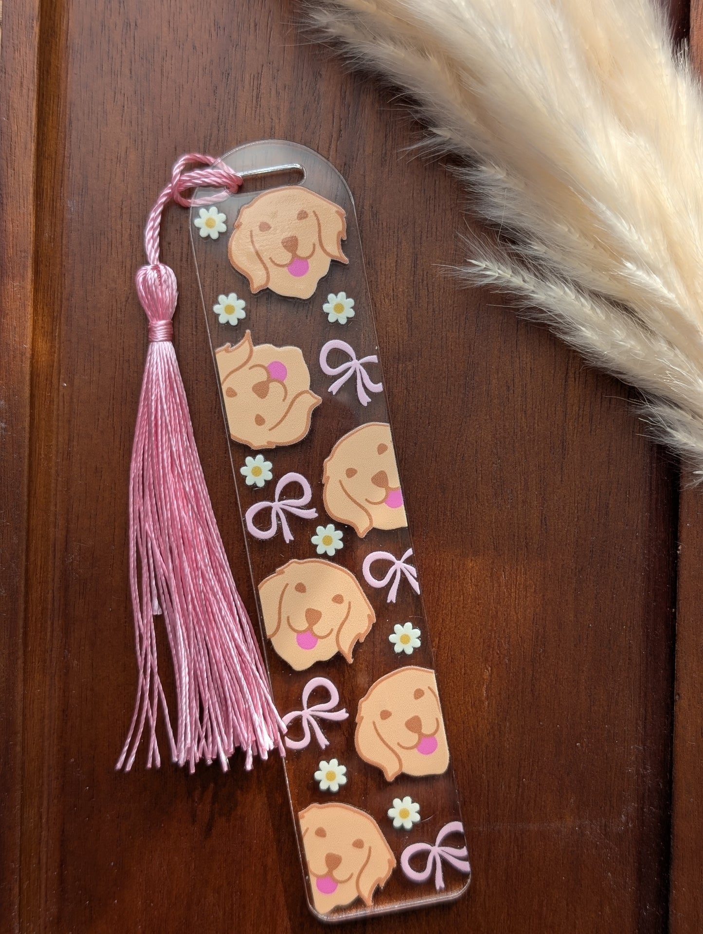 Signet en acrylique golden retriever