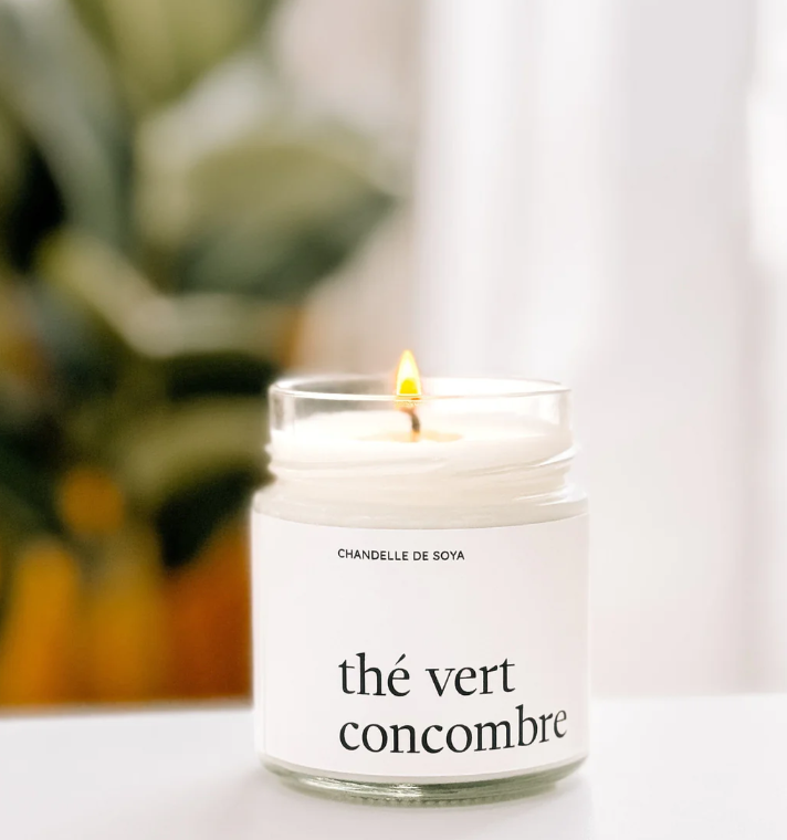 Chandelle de soya | Thé vert concombre | Marée Chandelles