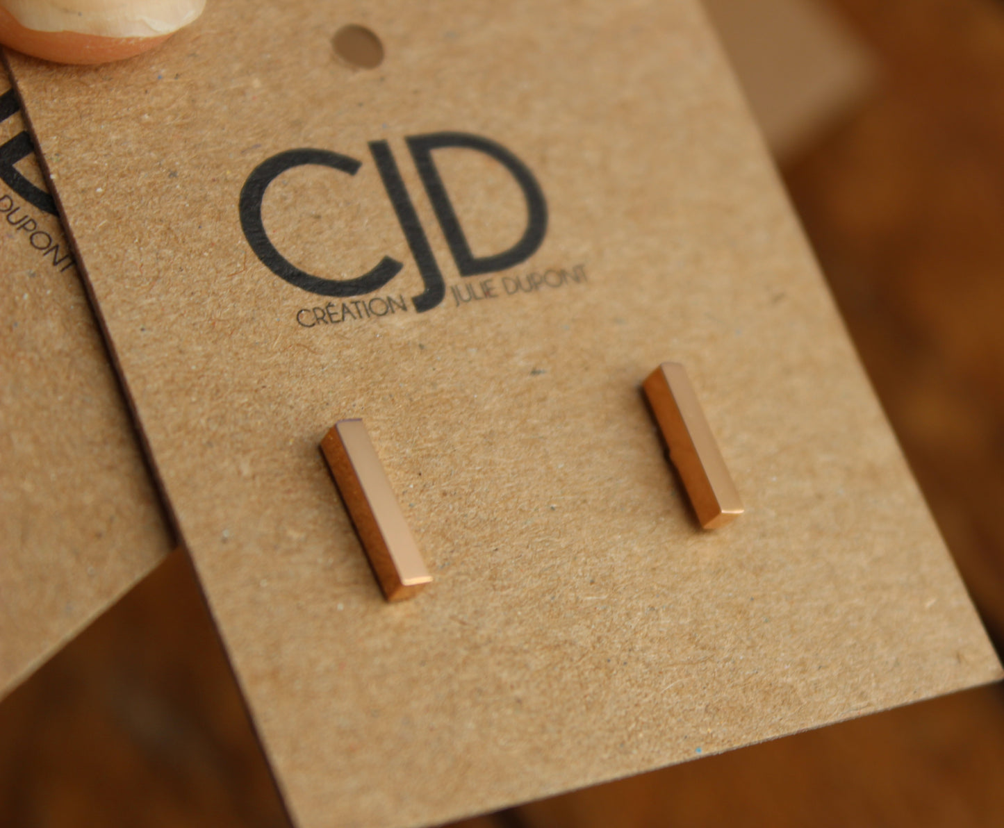 Boucles d'oreilles barre // bar stud earrings // stainless steel earrings // minimalist jewelry // (bo-1615)