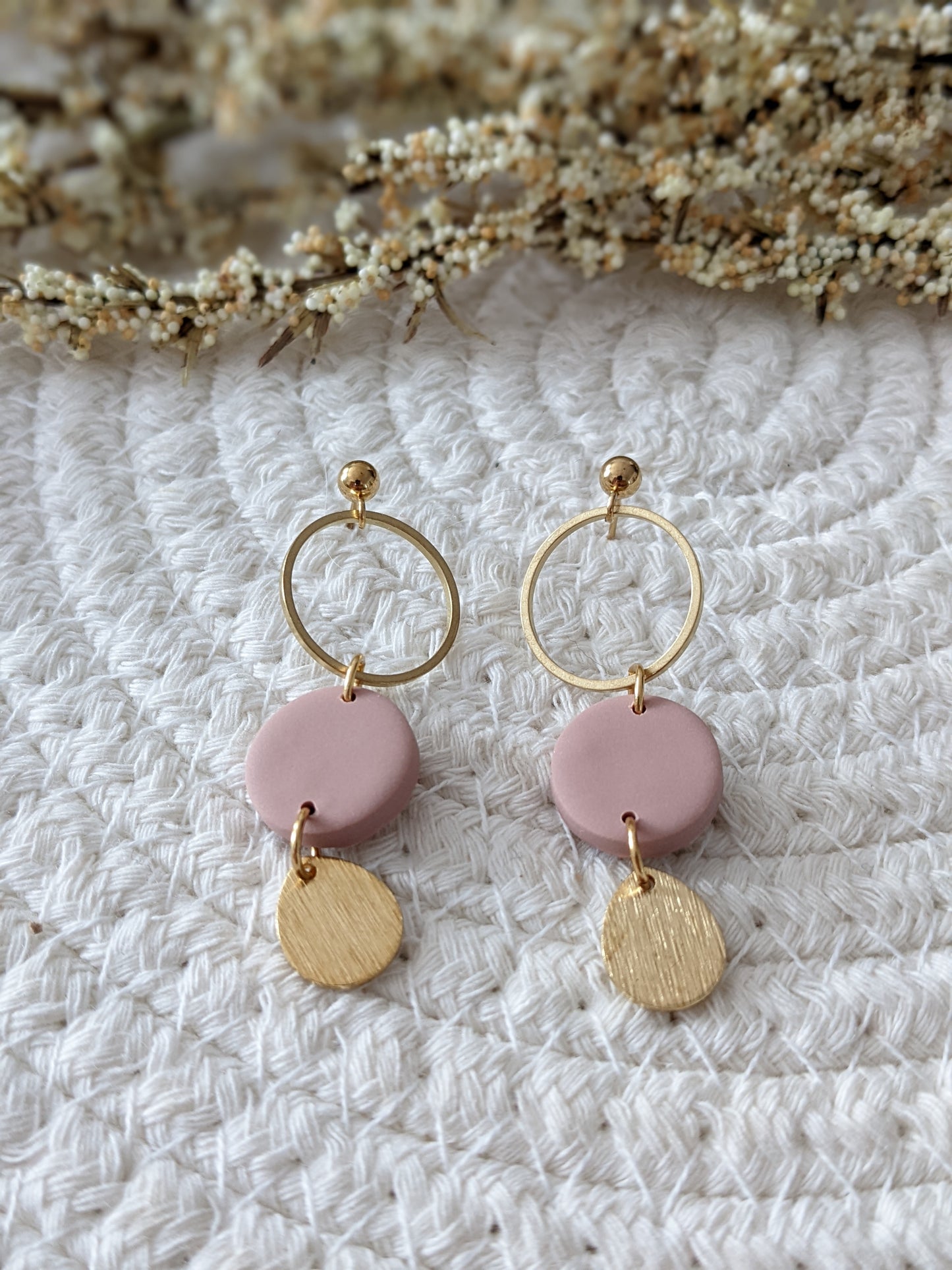Boucles d'oreilles argile polymère // polymer clay earrings // (bo-1639)