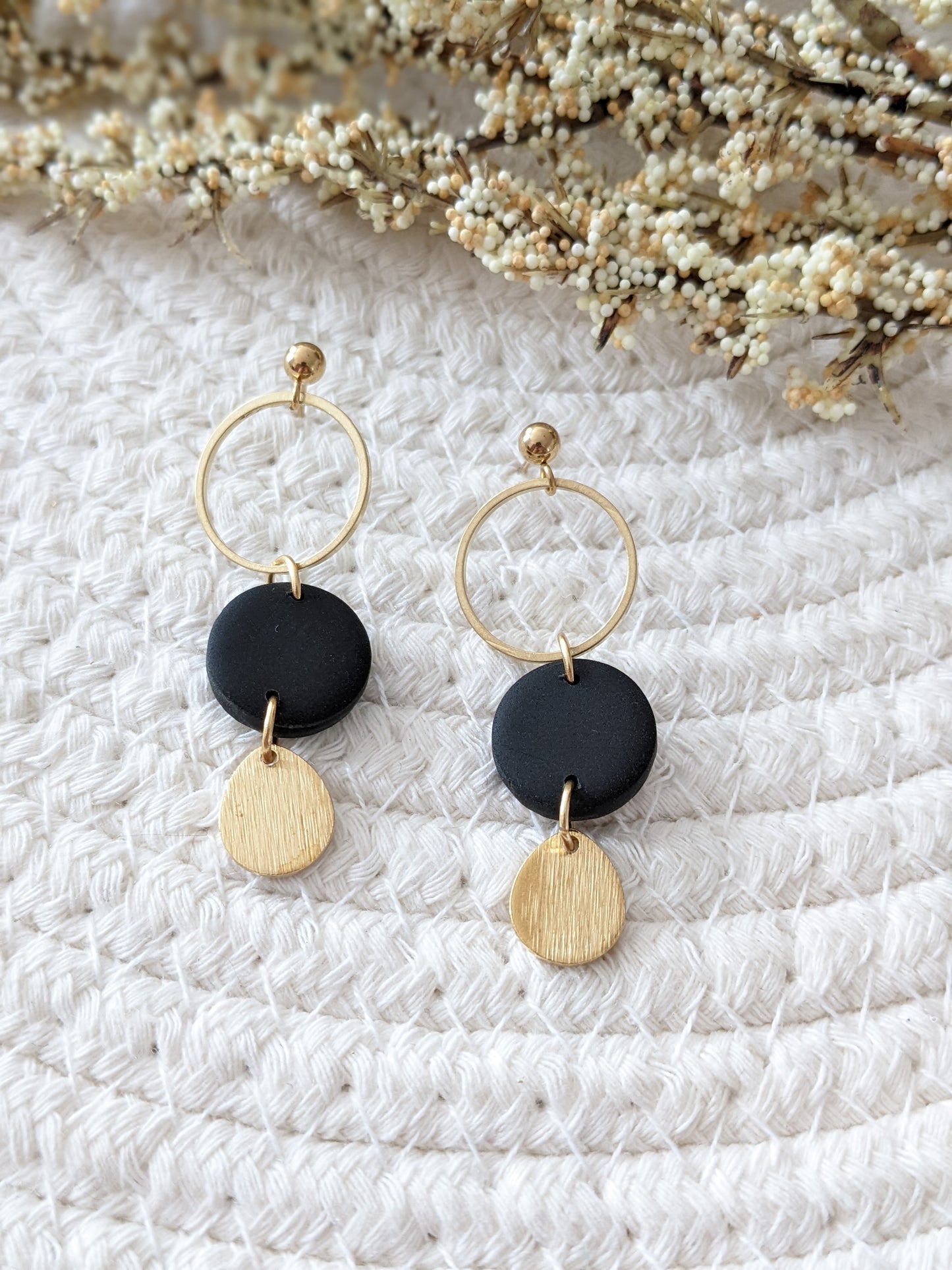 Boucles d'oreilles argile polymère // polymer clay earrings // (bo-1639)