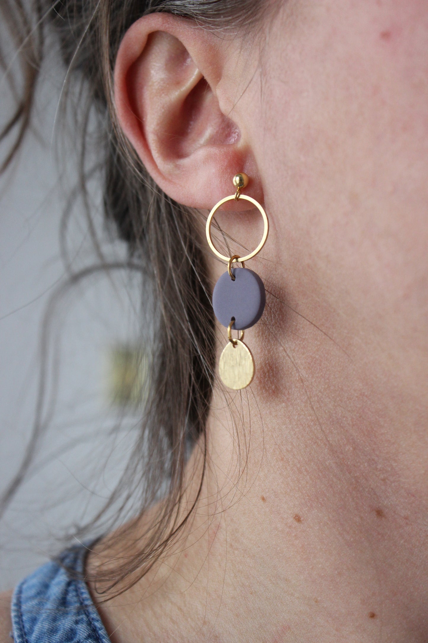 Boucles d'oreilles argile polymère // polymer clay earrings // (bo-1639)