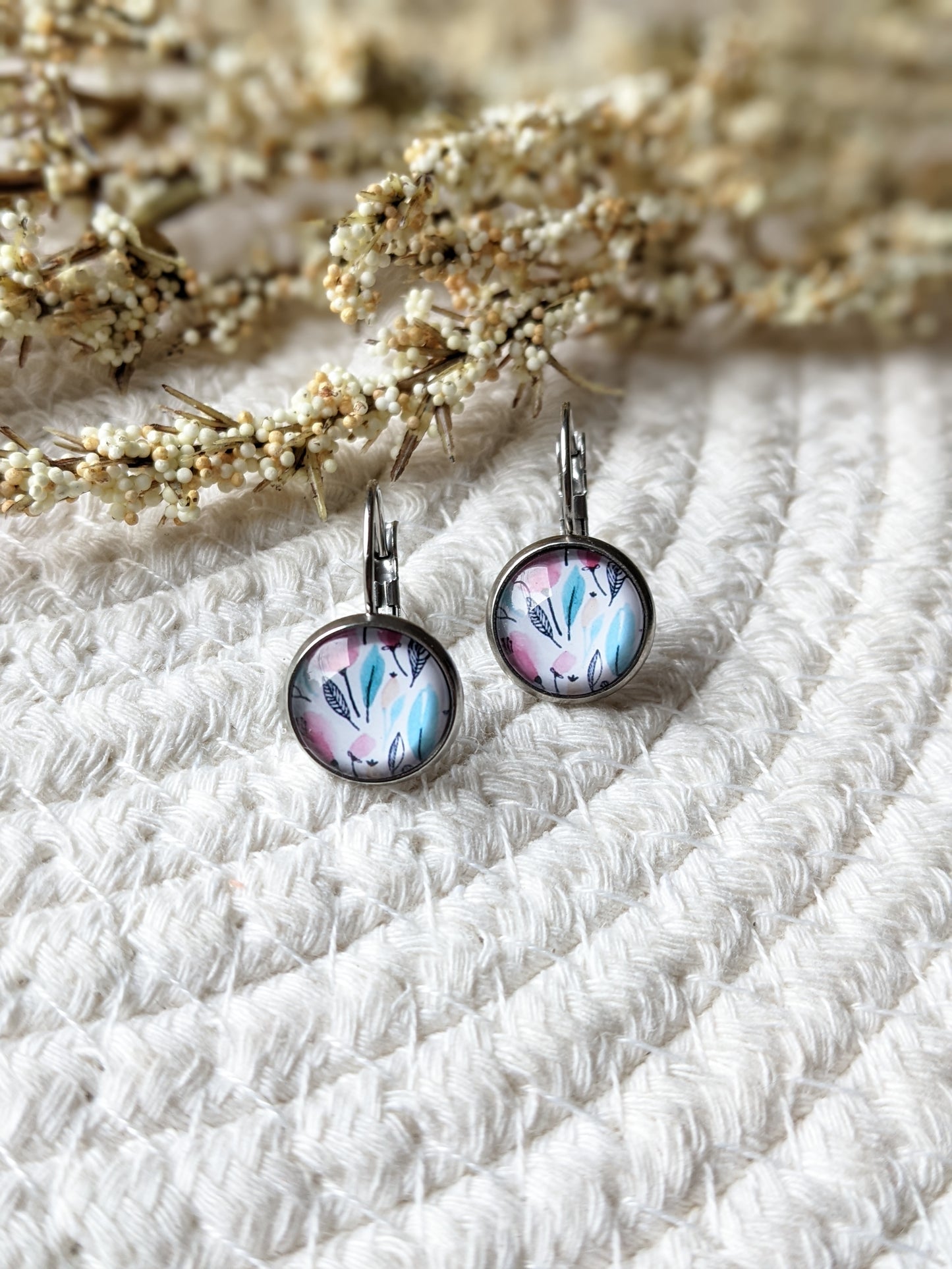 Petites merveilles feuillage rose et turquoise (bo-1691)