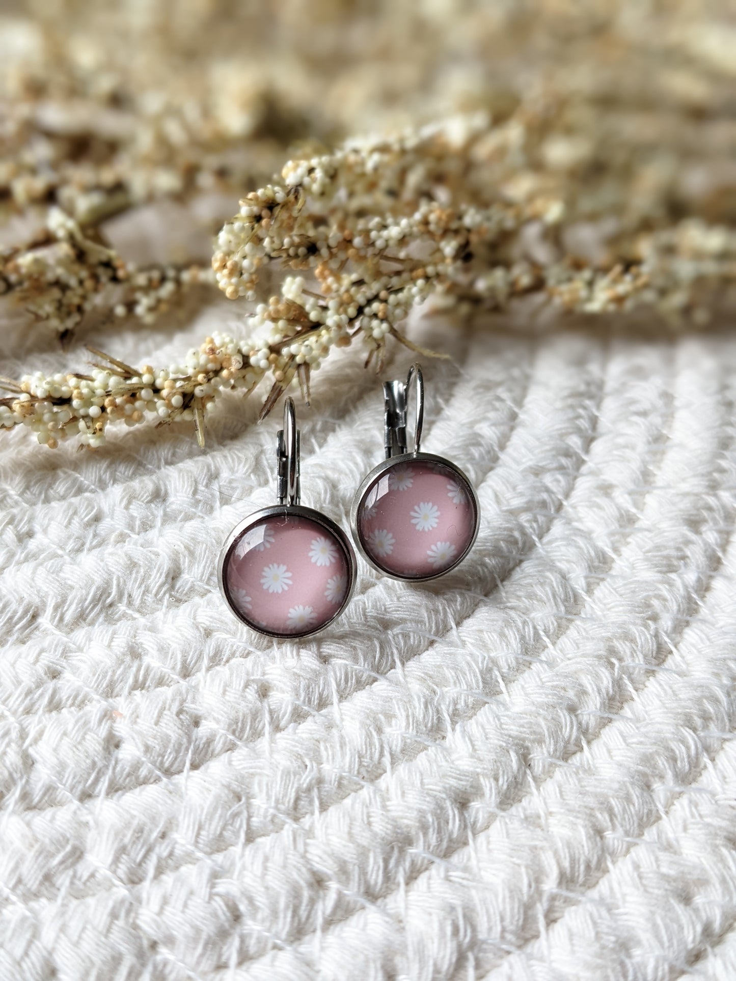 Petites merveilles marguerite fond rose (bo-1693)