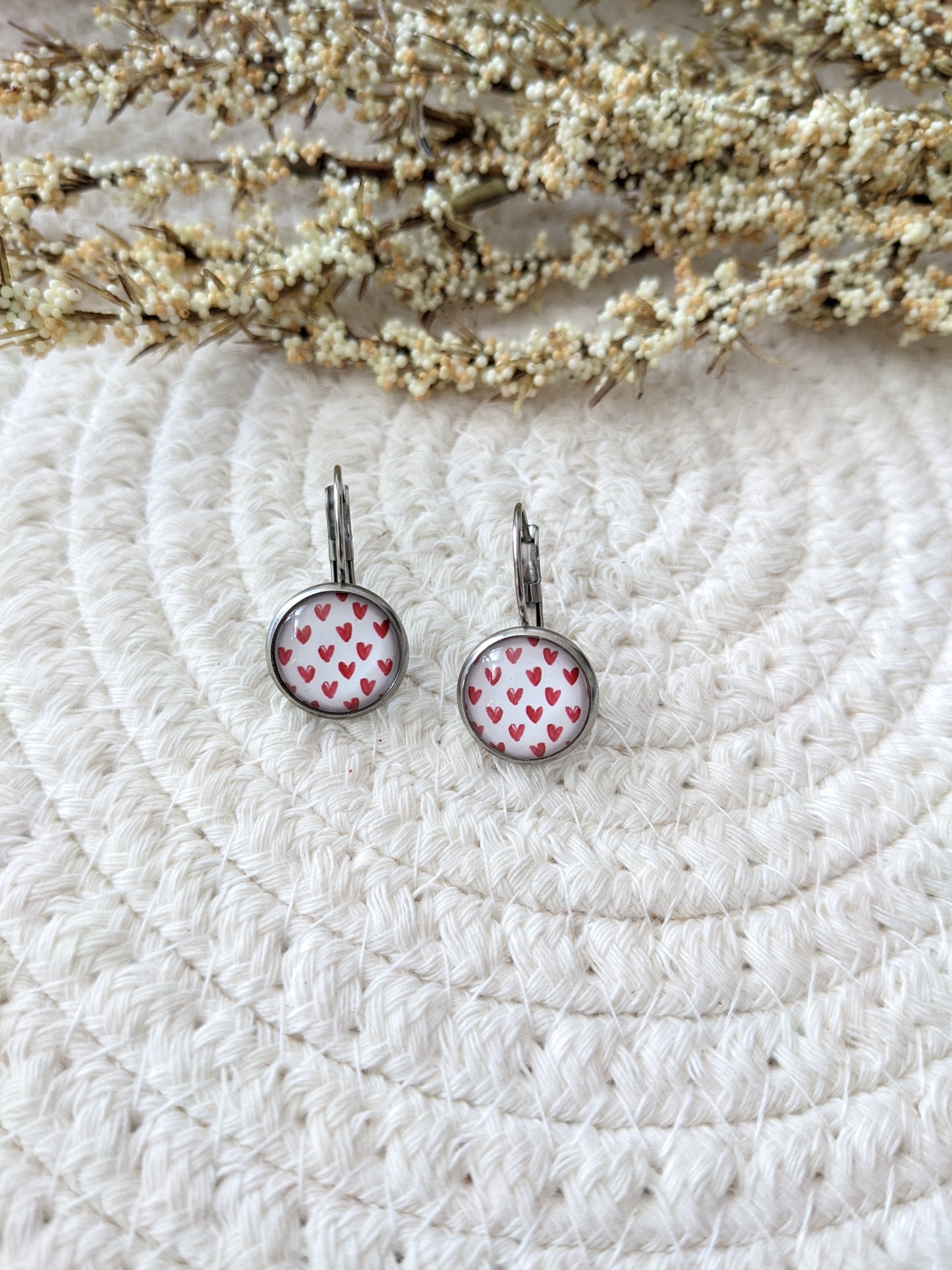 Petites merveilles mini coeur rouge fond blanc (bo-1717)