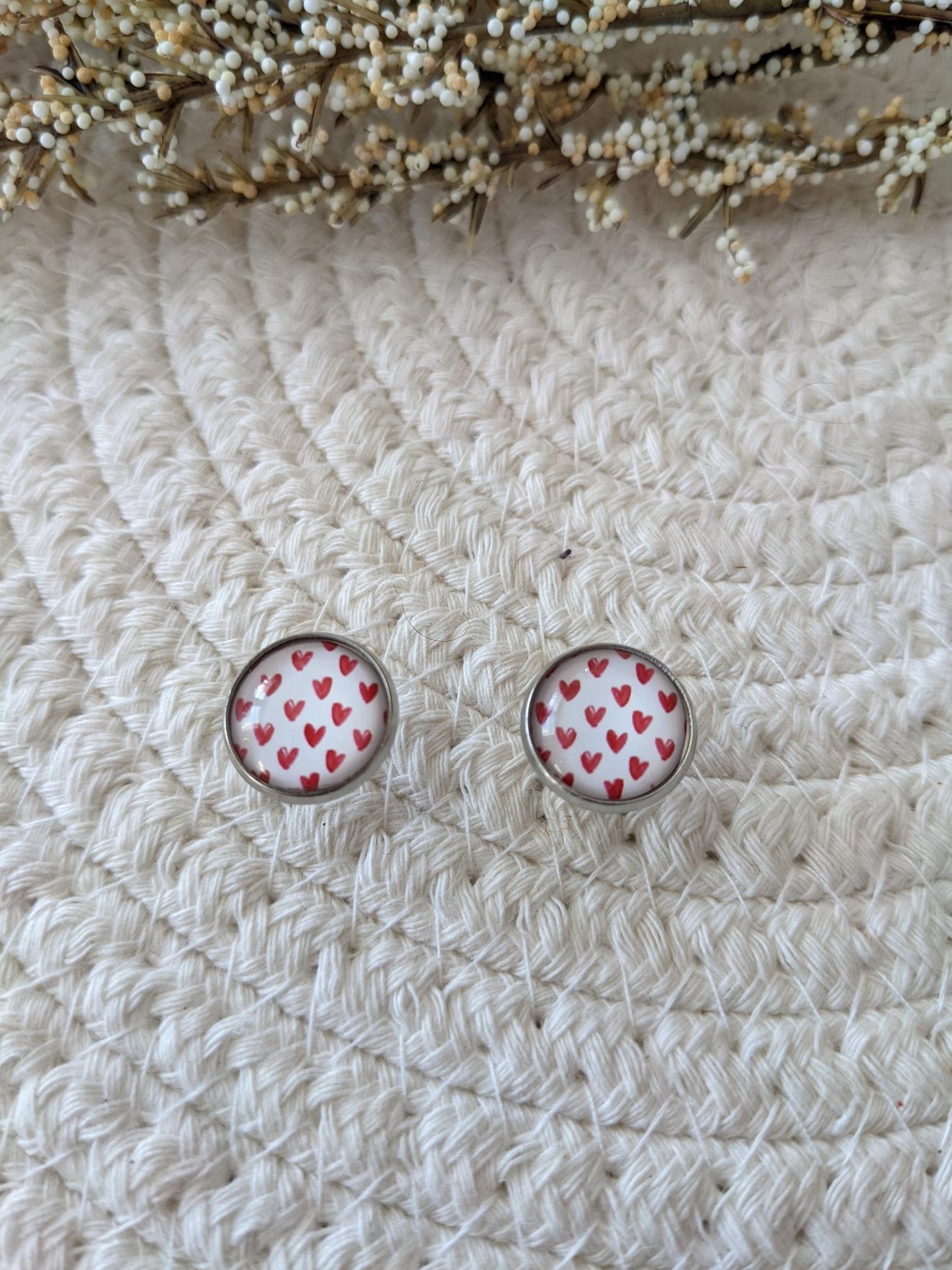 Petites merveilles mini coeur rouge fond blanc (bo-1717)