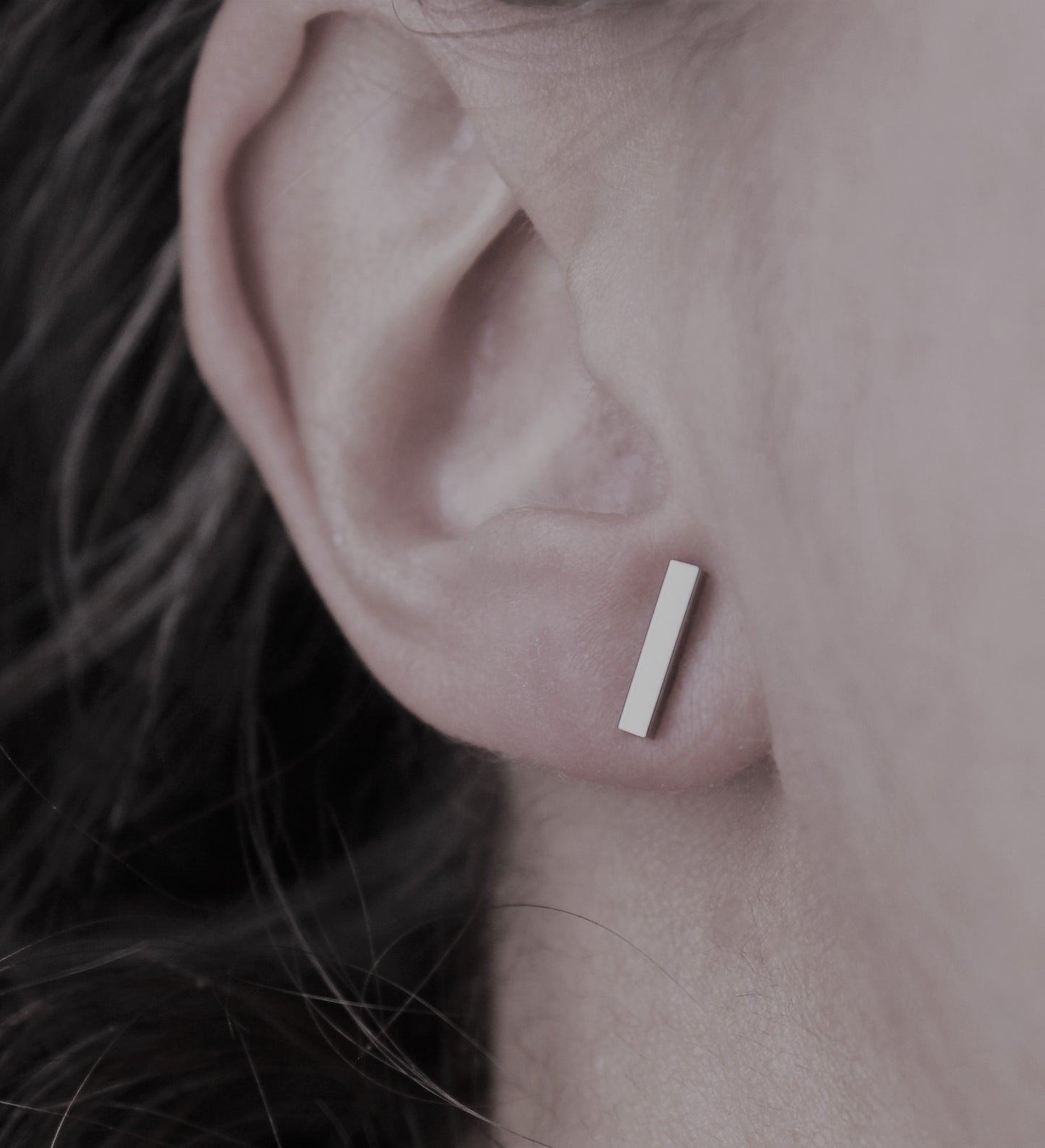 Boucles d'oreilles barre // bar stud earrings // stainless steel earrings // minimalist jewelry // (bo-1615)