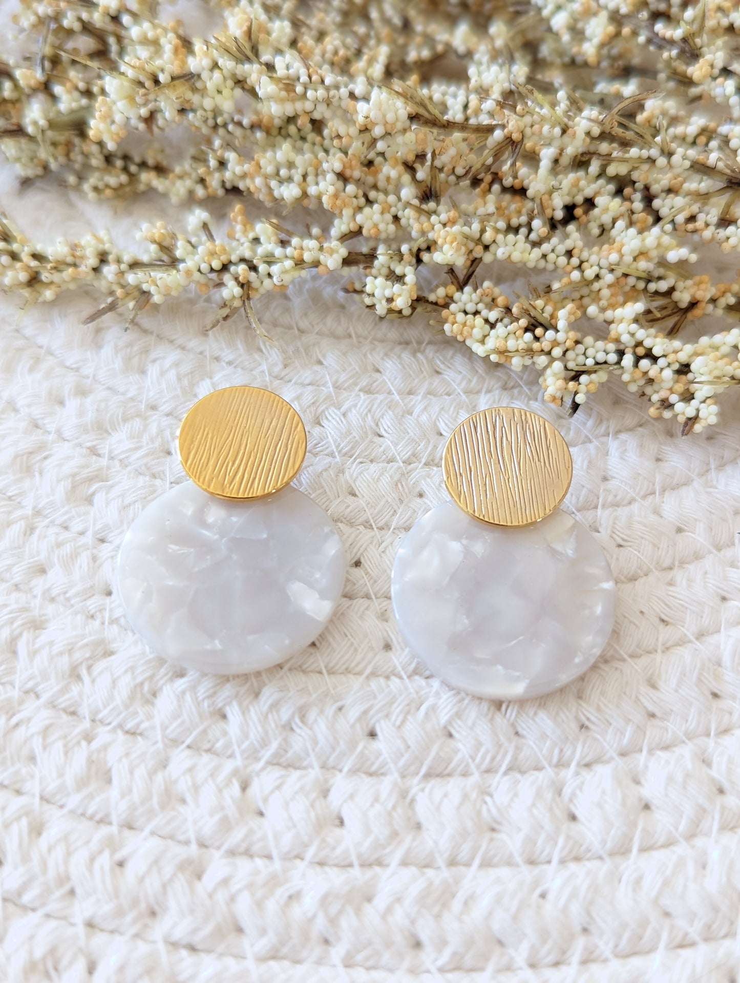 Boucles d'oreilles cercle // acrylique // acetate earrings // geometrique // cadeau pour elle // (bo-1514)