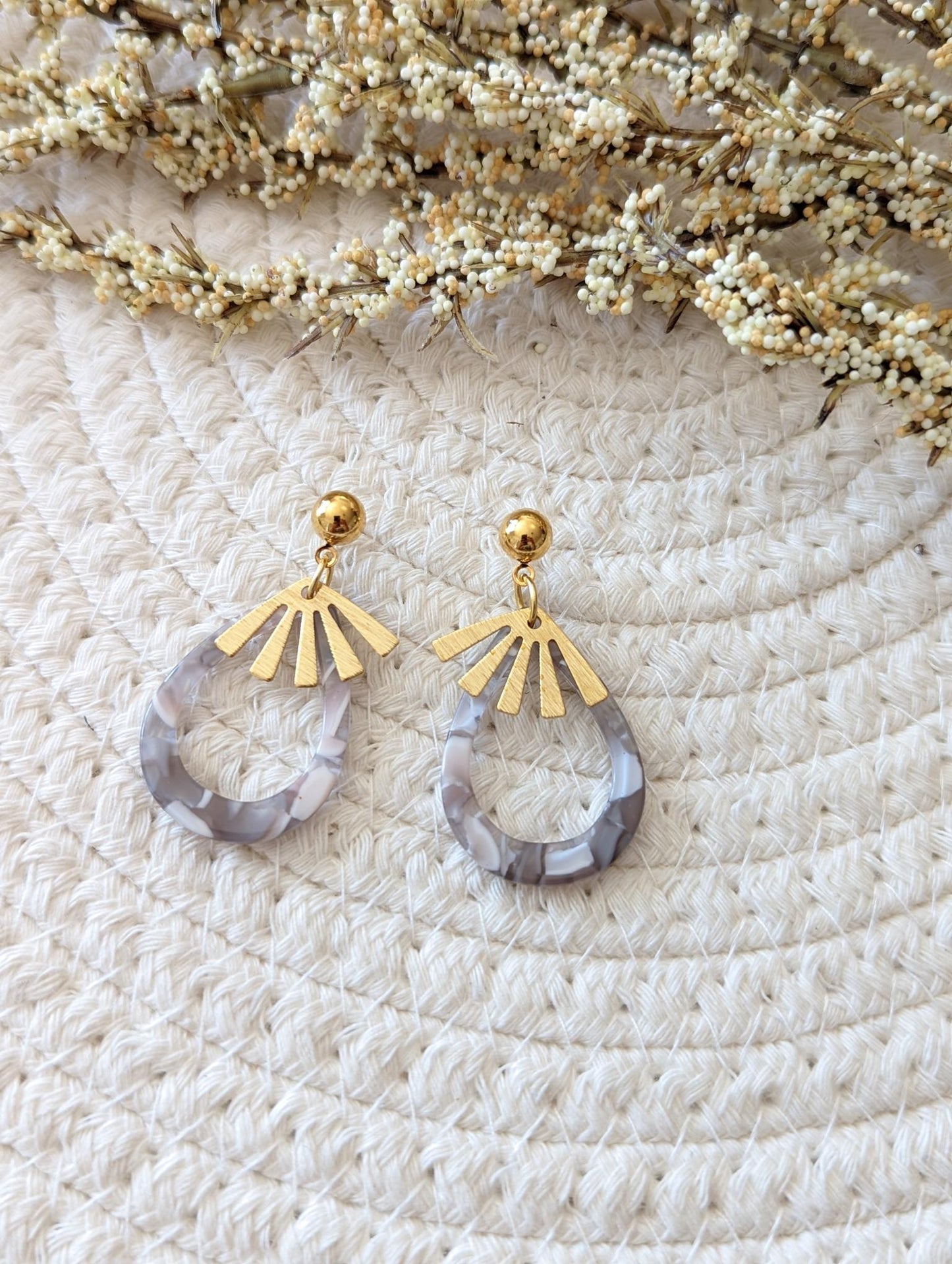 Boucles d'oreilles goutte acetate (BO-1762)