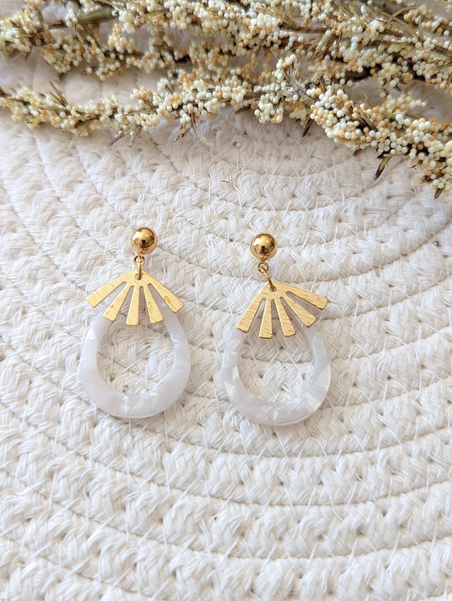 Boucles d'oreilles goutte acetate (BO-1762)