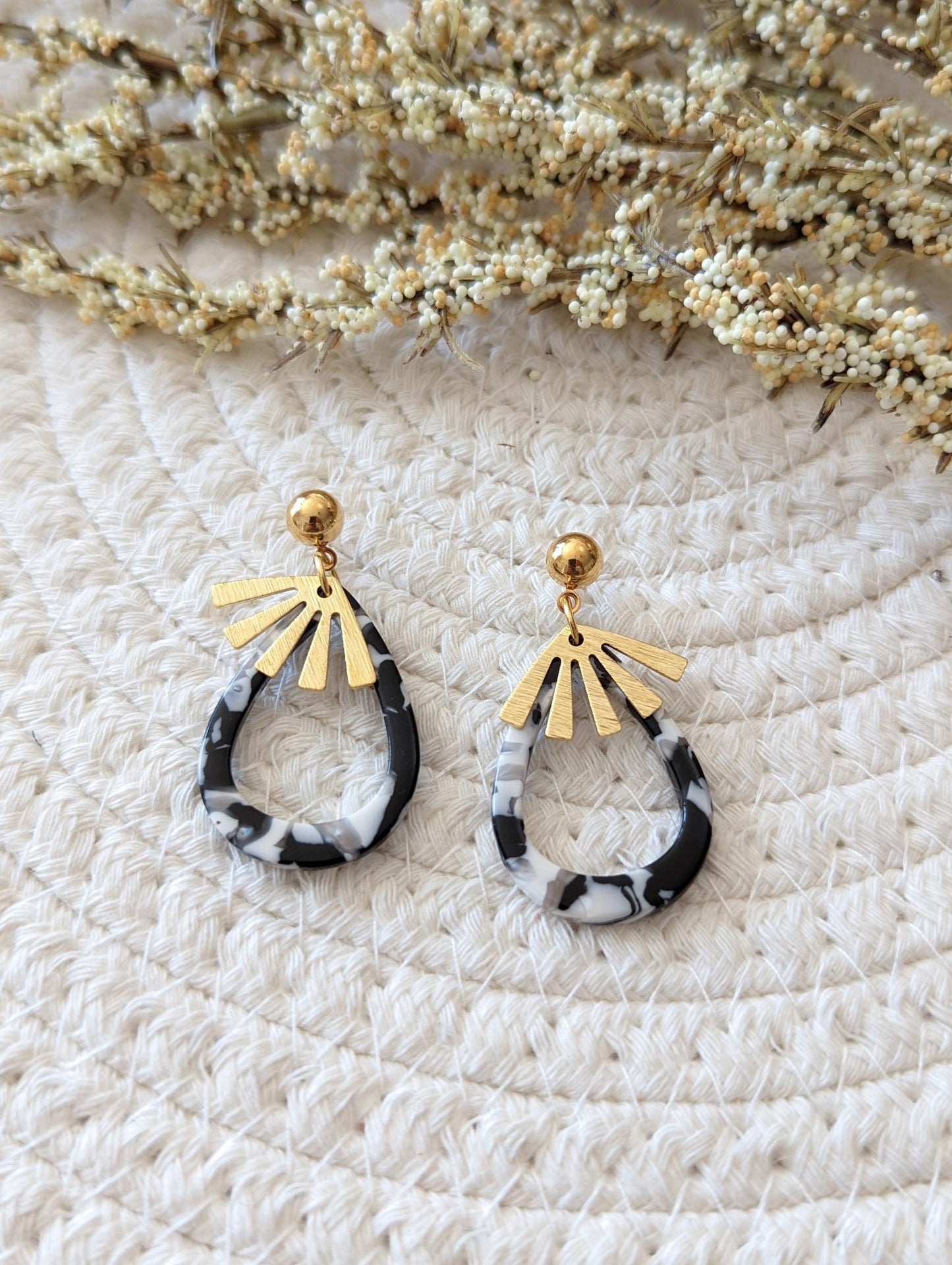Boucles d'oreilles goutte acetate (BO-1762)