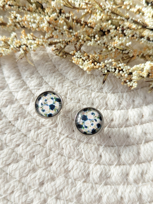 Petites merveilles fleuri  bleu (BO-1791)