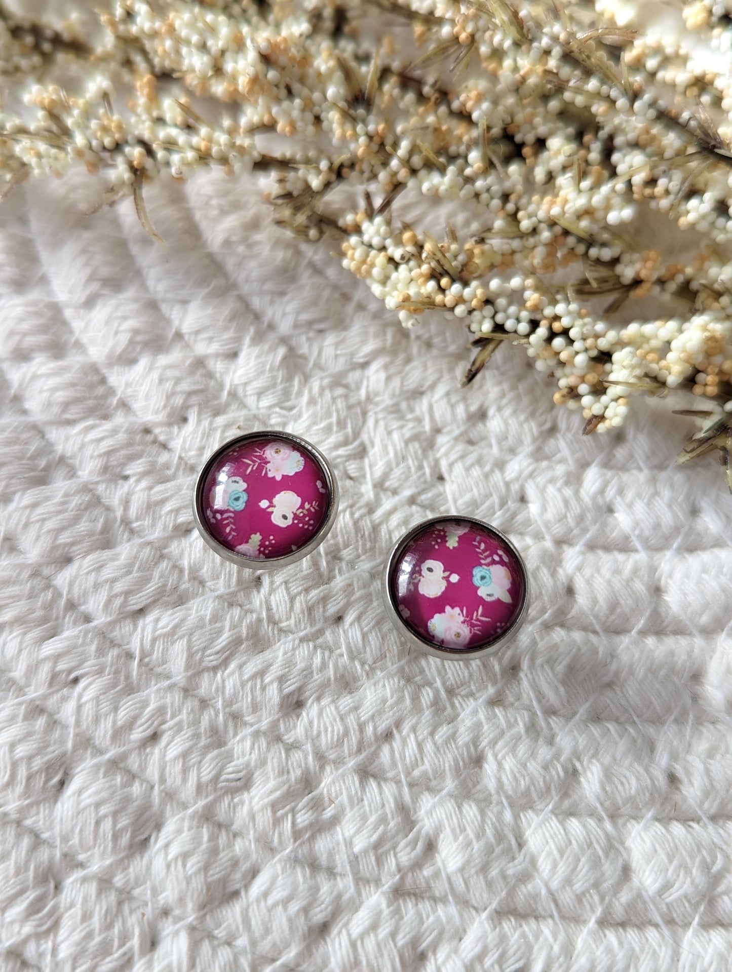 Petites merveilles fleuri fond fushia (BO-1792)