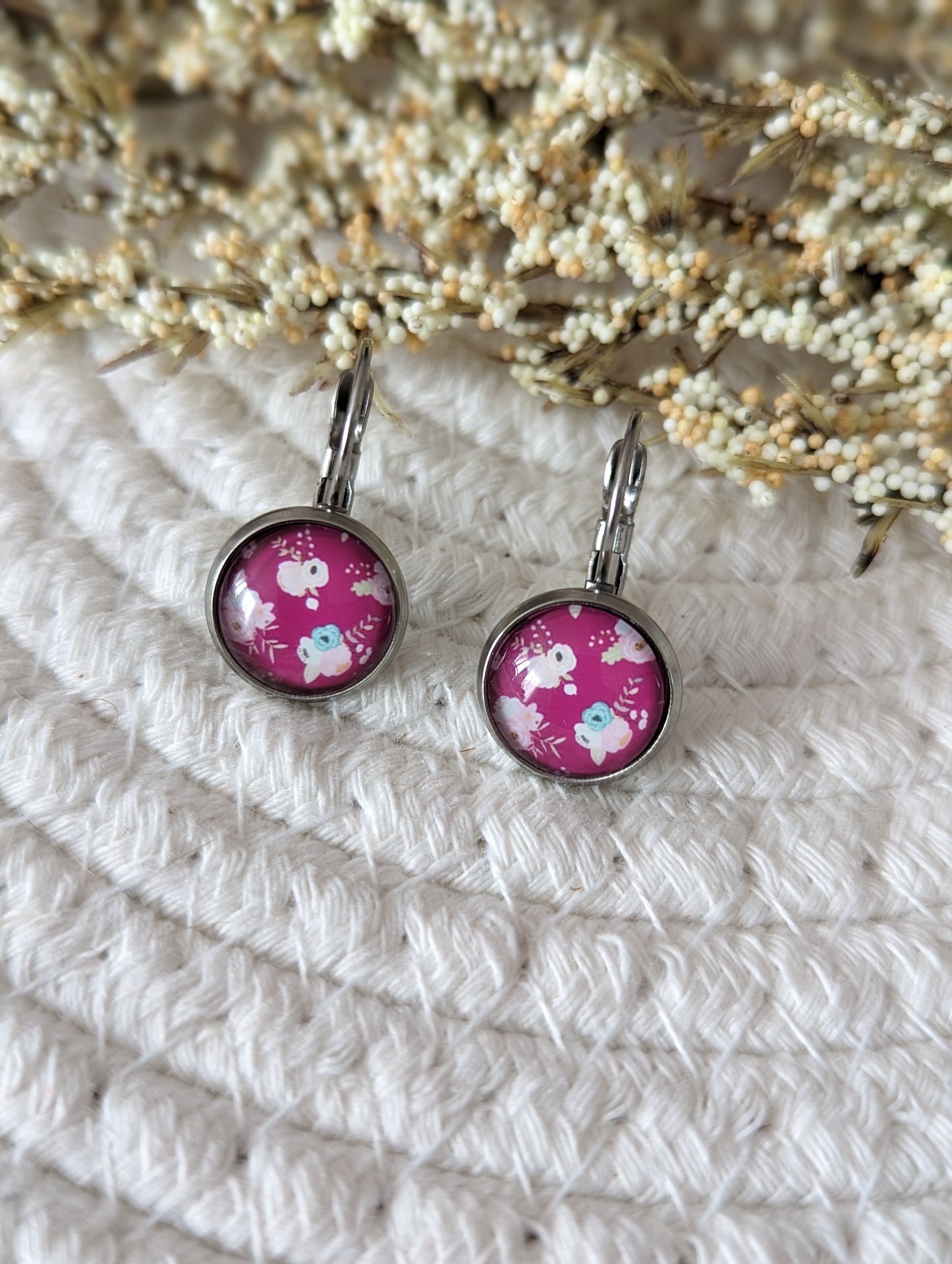 Petites merveilles fleuri fond fushia (BO-1792)