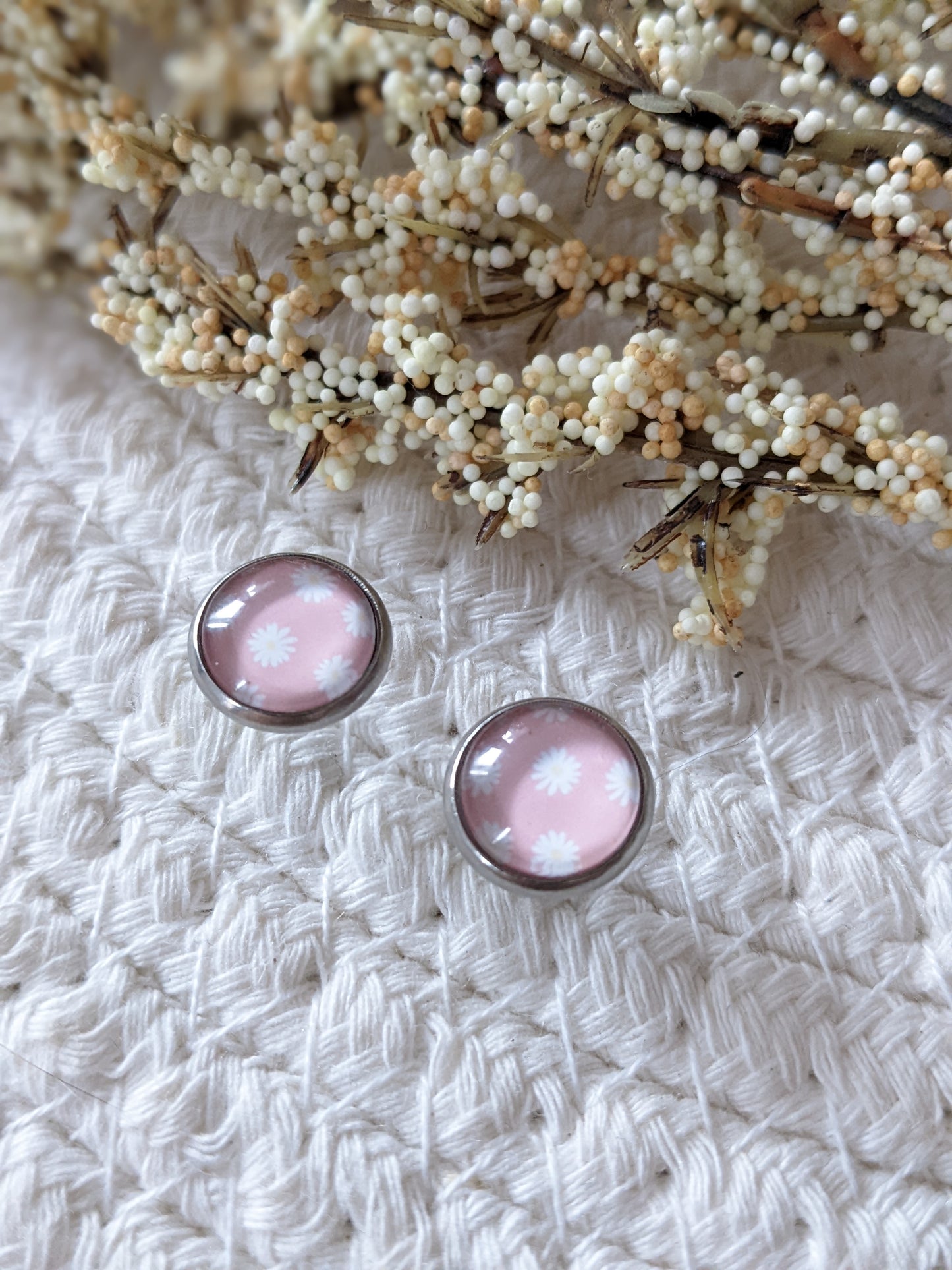 Petites merveilles marguerite fond rose (bo-1693)