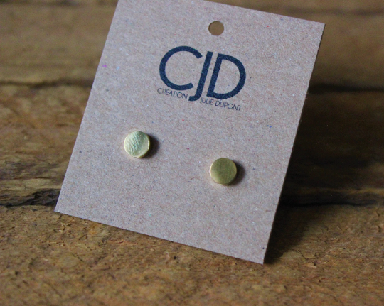 Boucles d'oreilles rond // round stud earrings // stainless steel earrings // minimalist jewelry // (bo-1625)