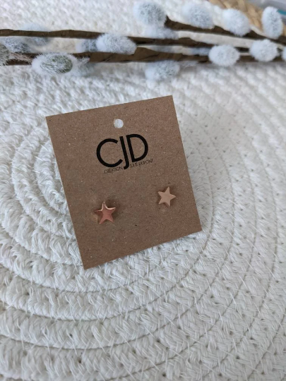 Boucles d'oreilles stud etoile // stainless star stud earrings // stainless steel earrings // minimalist jewelry (BO-1671)