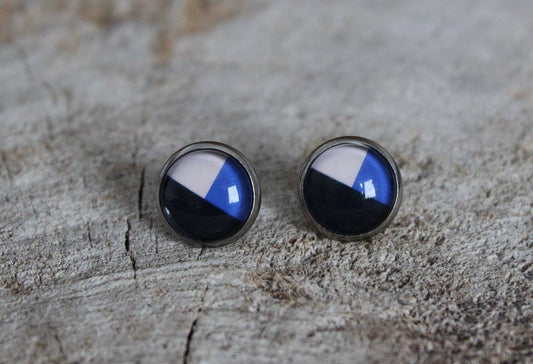 Petites merveilles geo bleu noir  (bo-1199)