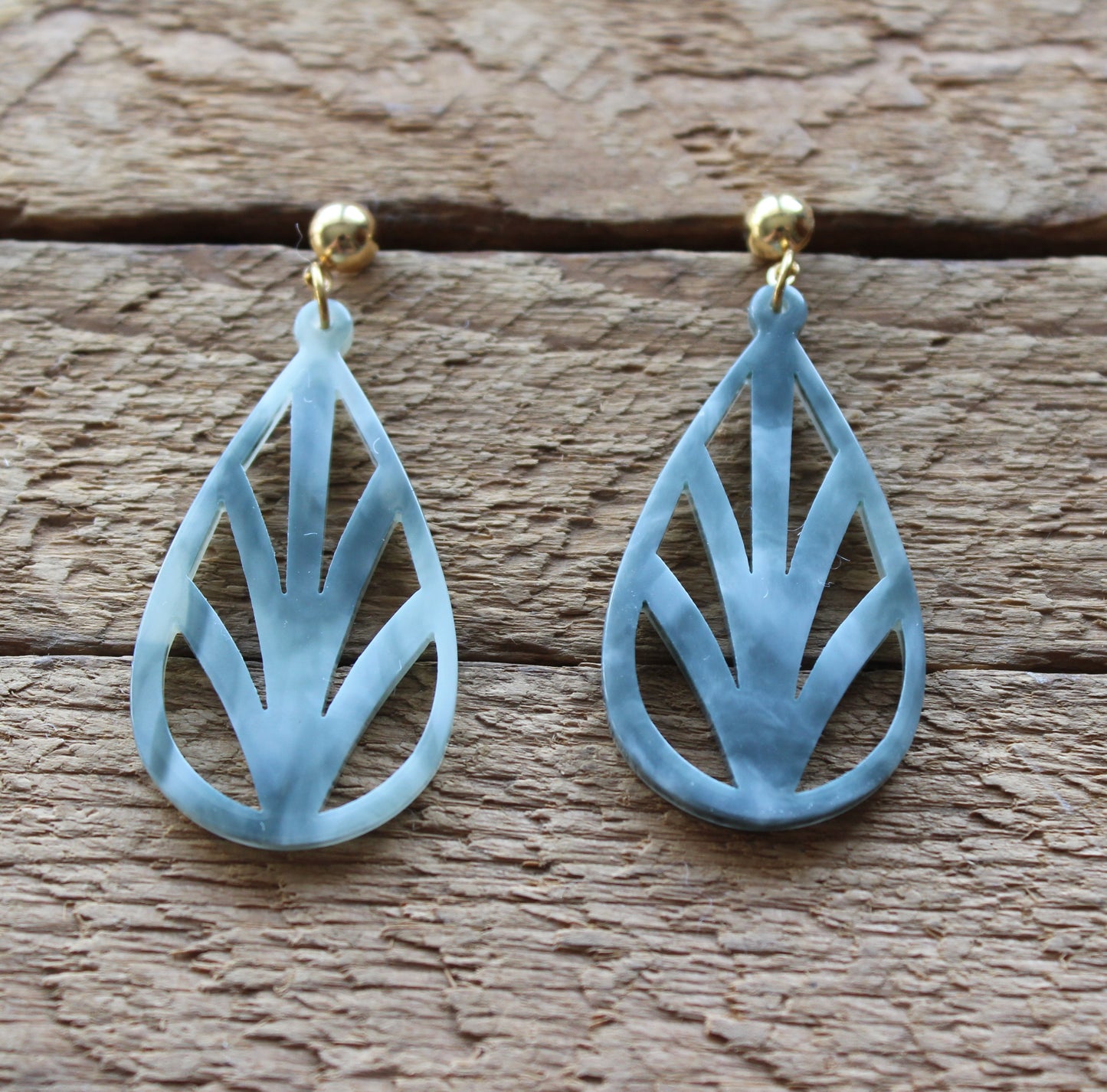 Boucles d'oreilles geometrique // acrylique // acetate earrings // geometric earrings // (BO-1576)