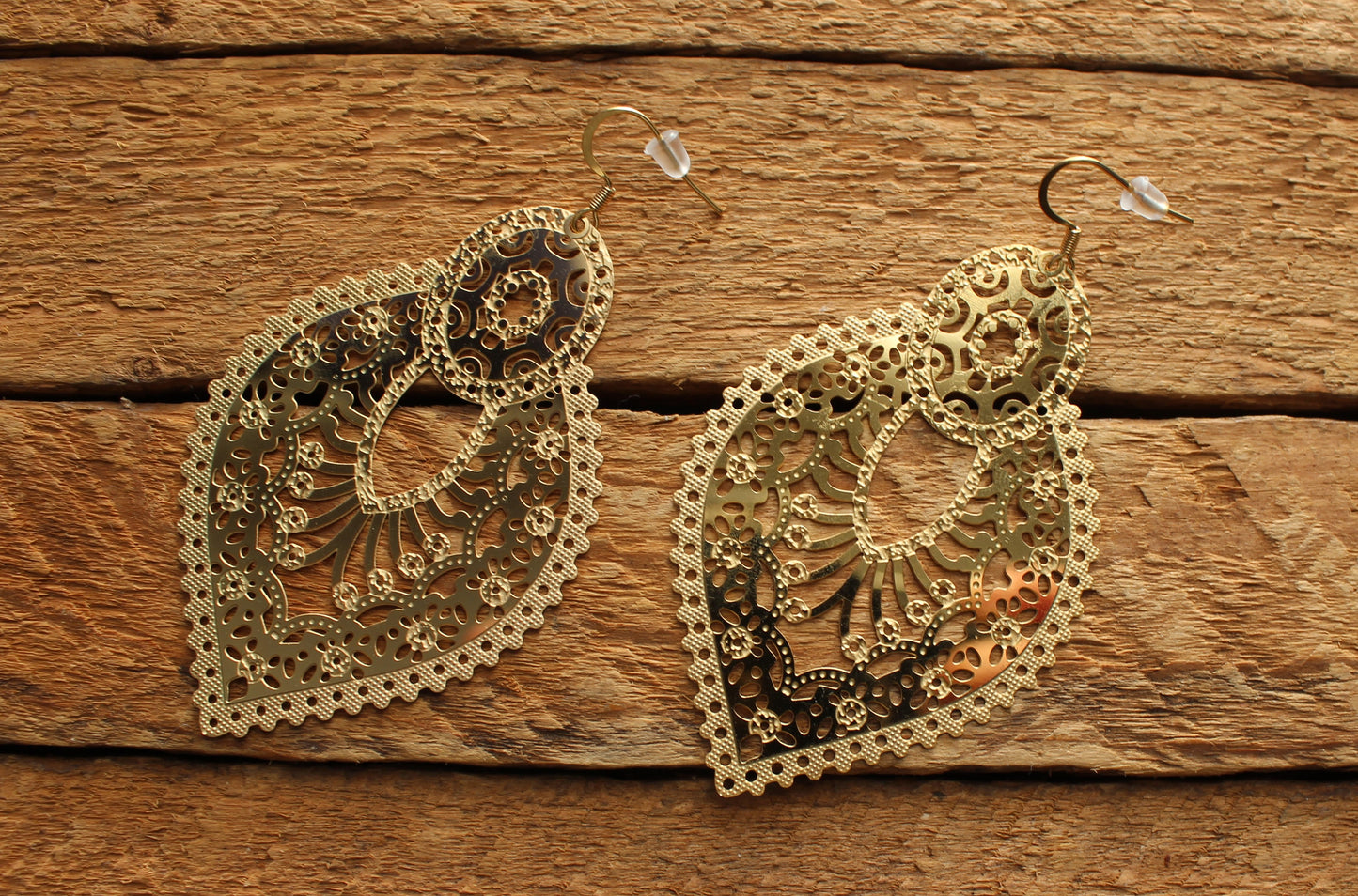boucles d'oreilles en acier inoxydable dentelle (BO-1618)