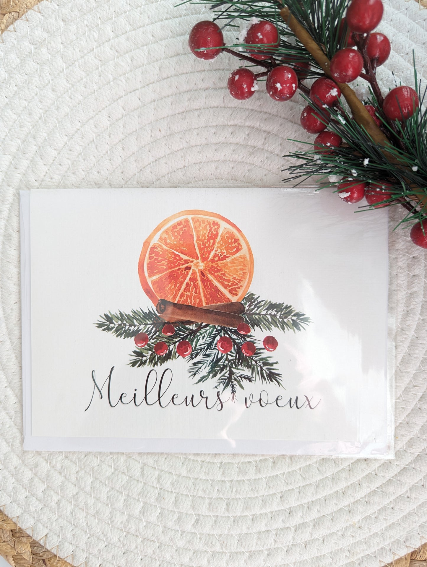 Carte de Noël - Orange épicée | L'Atelier de Morgane