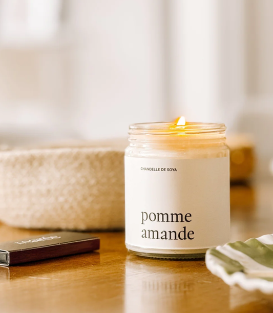 Chandelle de soya | Pomme amande | Marée Chandelles