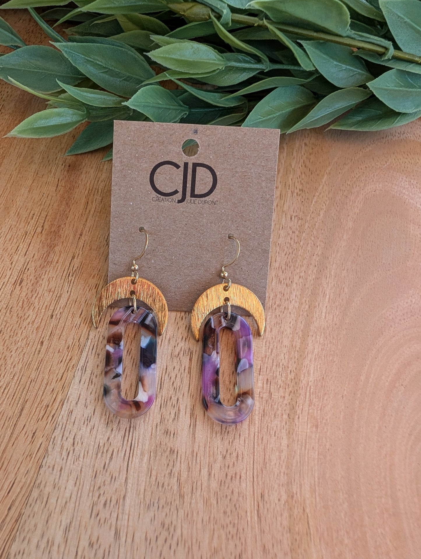 Boucles d'oreilles en acetate (bo-1888)