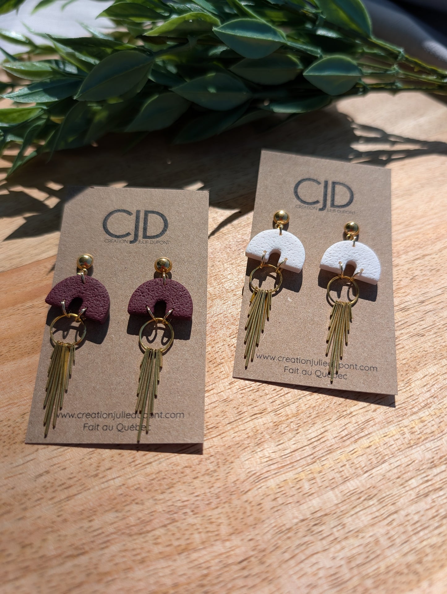Boucles d'oreilles argile polymère (bo-1747)