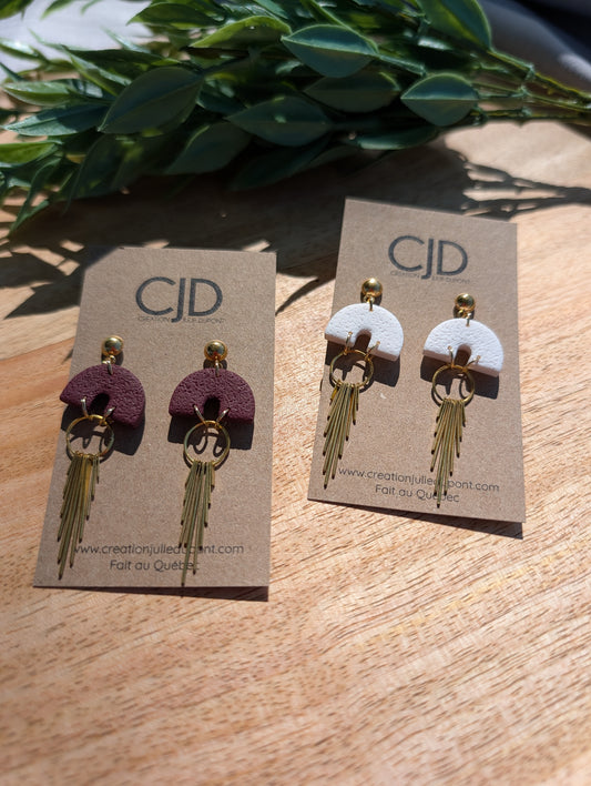 Boucles d'oreilles argile polymère (bo-1747)