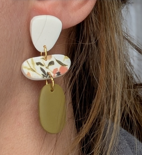 Boucles d'oreilles en argile polymère UNIQUE