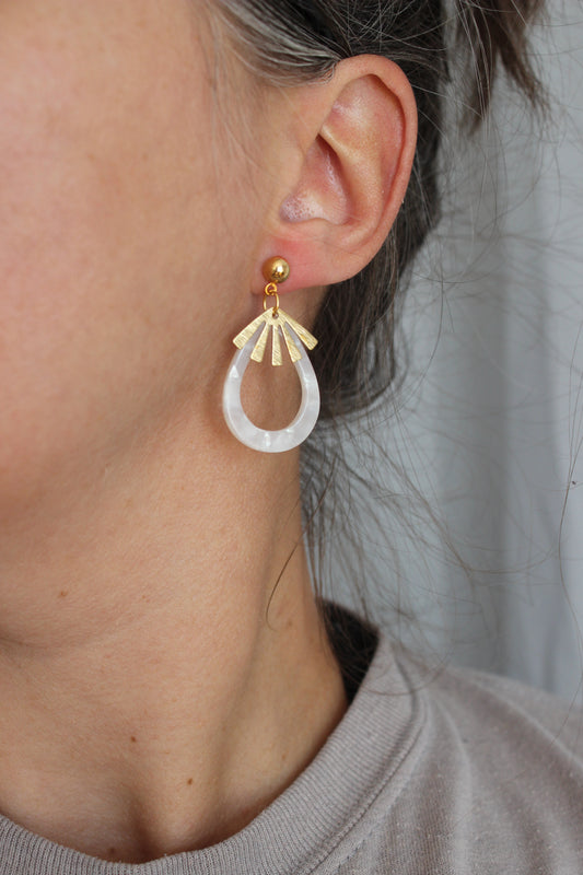 Boucles d'oreilles goutte acetate (BO-1762)