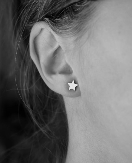 Boucles d'oreilles stud etoile // stainless star stud earrings // stainless steel earrings // minimalist jewelry (BO-1671)